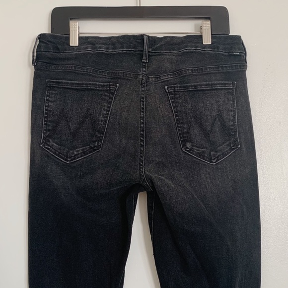 Black Night Hawk MOTHER The Looker High Waisted Skinny Jeans 32 - Picture 6 of 9